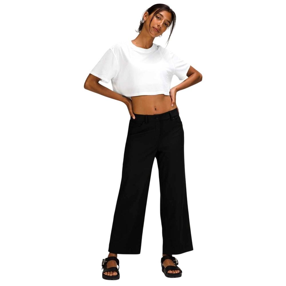 Lululemon City Sleek 5 Pocket Wide-Leg High Rise 7/8 Length Trouser Pant $128
